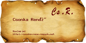 Csonka René névjegykártya