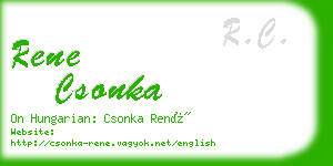 rene csonka business card